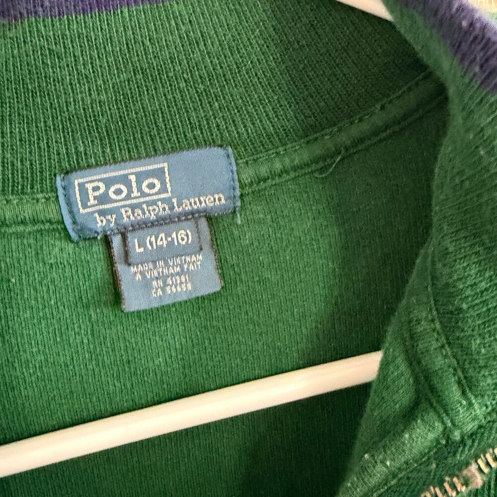 Polo by Ralph Lauren Boys 1/4 Long sleeve vintage size 14/16 L - Picture 4 of 5
